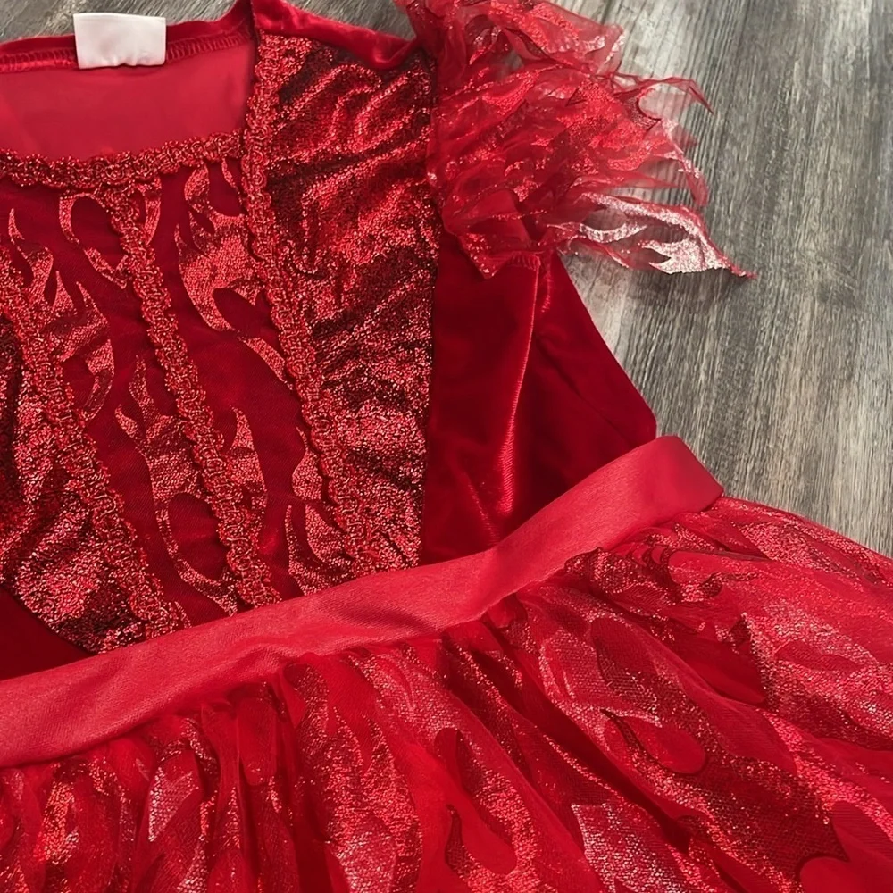 spirit girls red devil dress Halloween Costume 5-6 - Picture 4 of 8